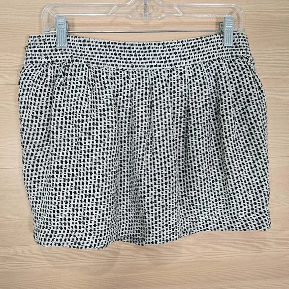 DVF Diane Von Furstenberg Omarosa Broken Tweed Mini Skirt Size 2 black/cream - Picture 6 of 9